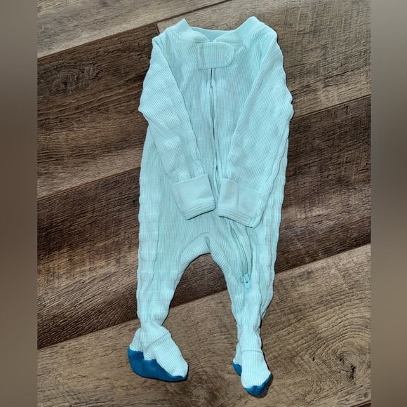 Teal Baby Blue Chunky Newborn Sleeper Unisex - Picture 3 of 8